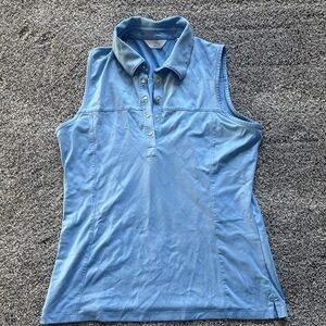 Callaway Women's Light Blue Sleeveless Golf Top